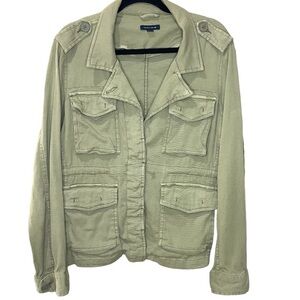 TOMMY HILFIGER military style jacket olive green SZ XL